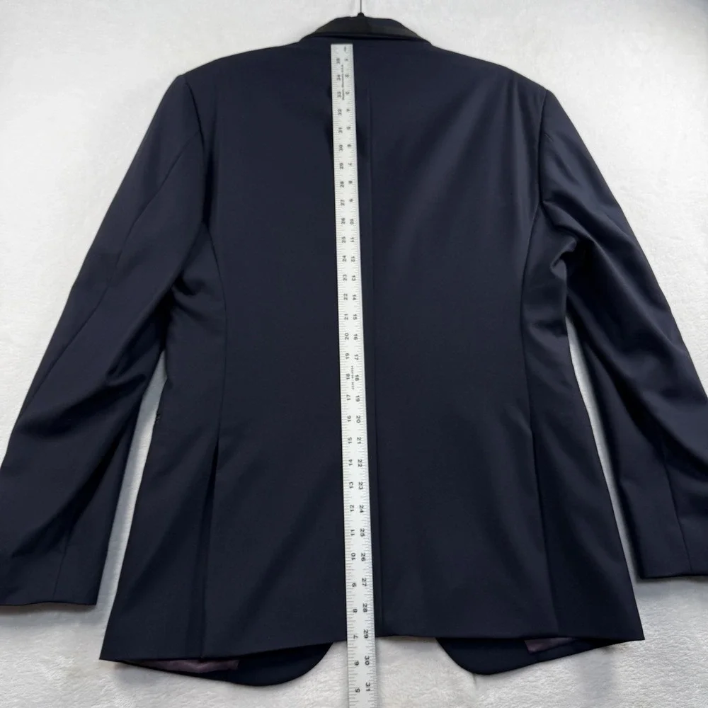 Indochino Tuxedo Blazer Mens 40R Navy Black Shawl Lapel Satin Trim Coat Opera